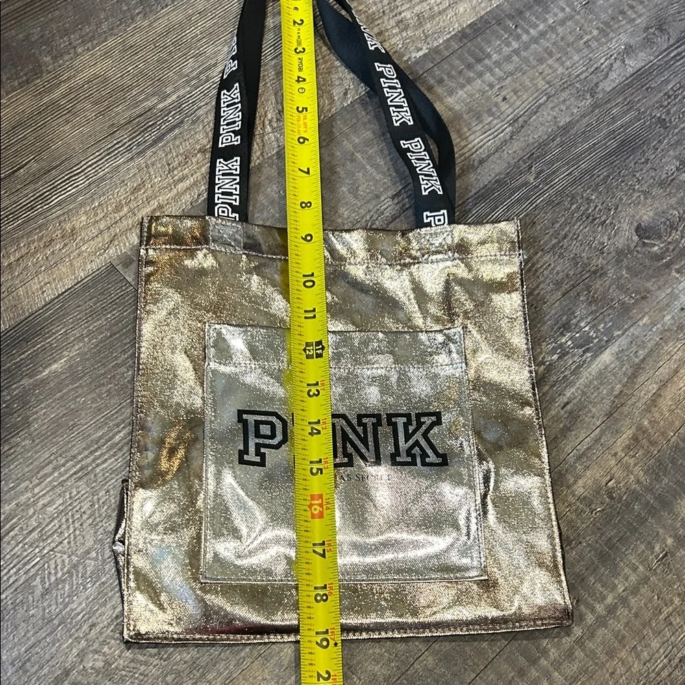 Victoria Secret Gold Metallic Tote Bag - Picture 4 of 7